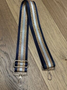 Navy, Gold & White Adjustable Strap